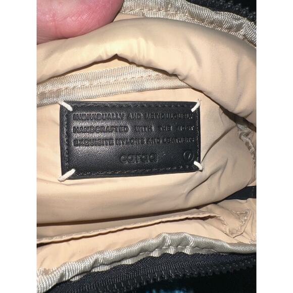 Caraa Small Sherpa black vegan leather, nylon, bum bag waist bag unique - Picture 5 of 8